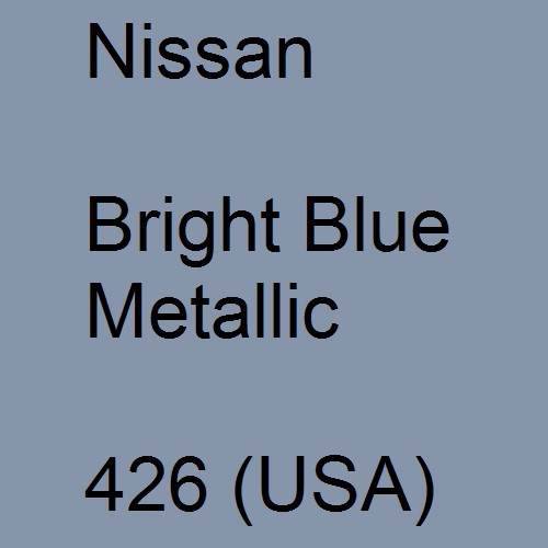 Nissan, Bright Blue Metallic, 426 (USA).